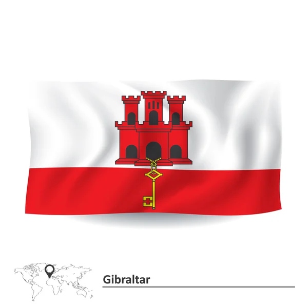 Flagga gibraltar — Stock vektor