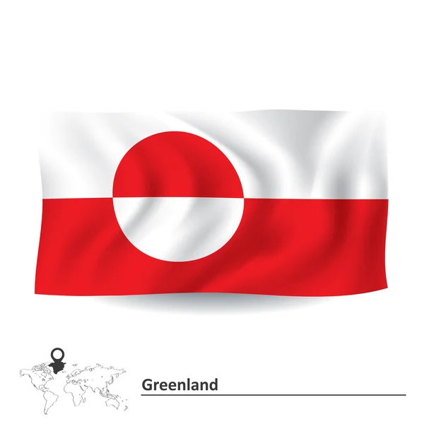 Bandera de Groenlandia — Vector de stock