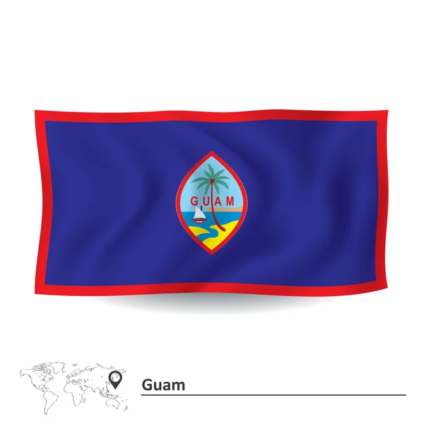 Bandeira de Guam — Vetor de Stock