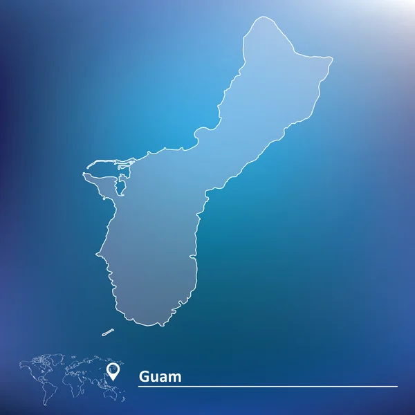 Mapa Guam — Stockový vektor