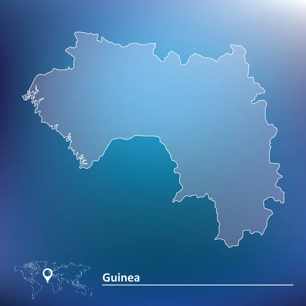 Mapa online de Guinea — Vector de stock