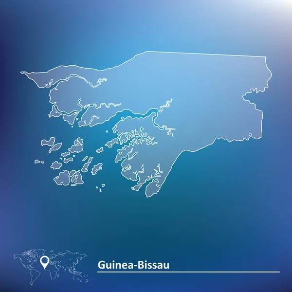 La mappa di Guinea-Bissau — Vettoriale Stock