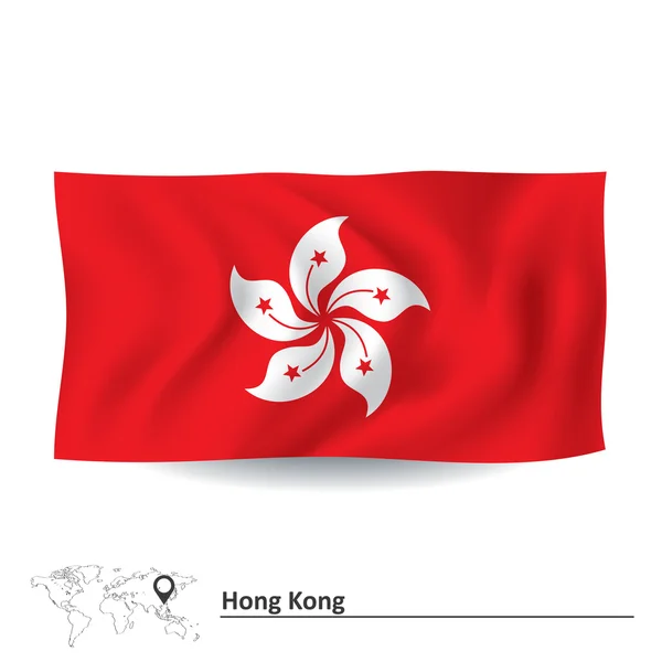 Bandeira de hong kong —  Vetores de Stock