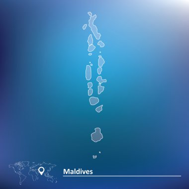 Map of Maldives clipart