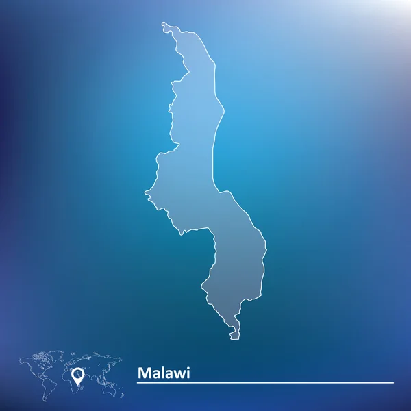 O mapa de Malawi —  Vetores de Stock