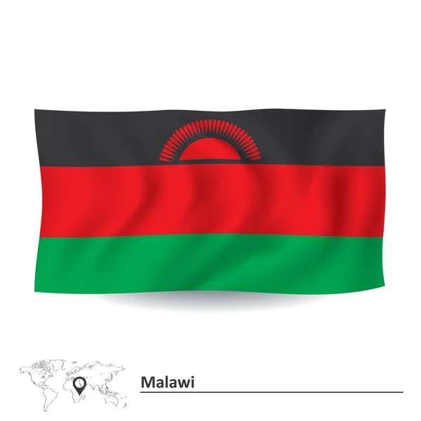 Vlajka malawi — Stockový vektor