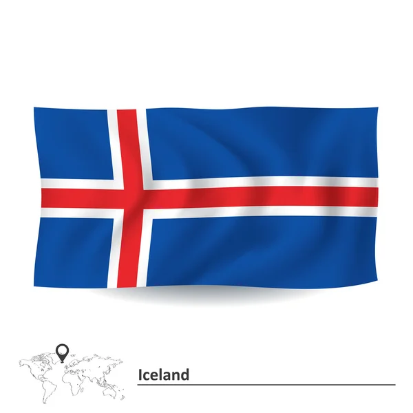 Drapeau de l'Islande — Image vectorielle