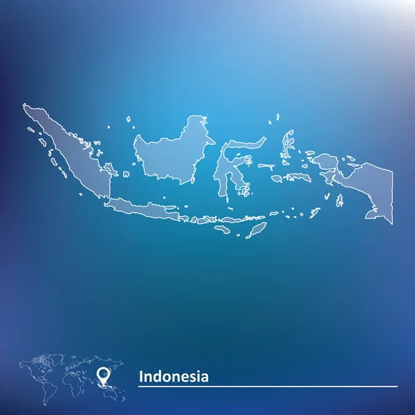 Mapa indonezji — Wektor stockowy