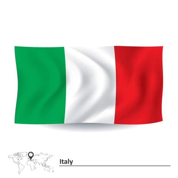 Bandera de Italia — Vector de stock