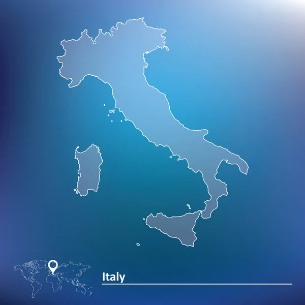 Carte de l'Italie — Image vectorielle