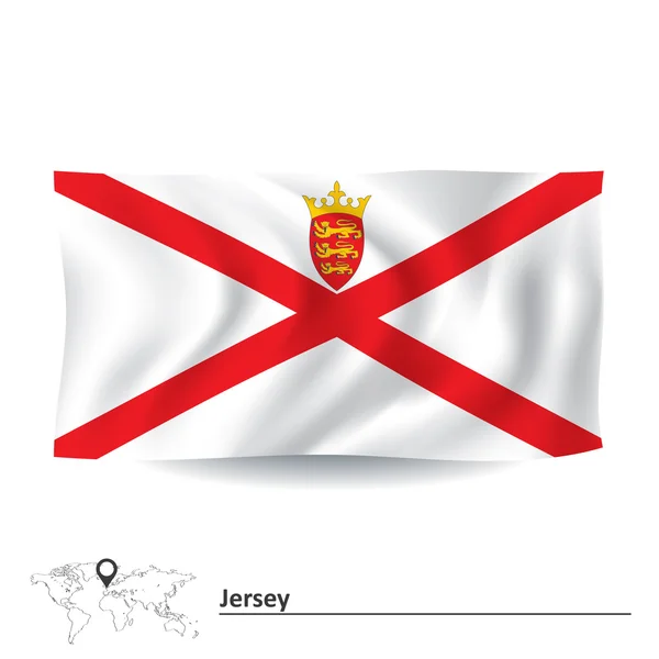 国旗的泽西岛 — 图库矢量图片