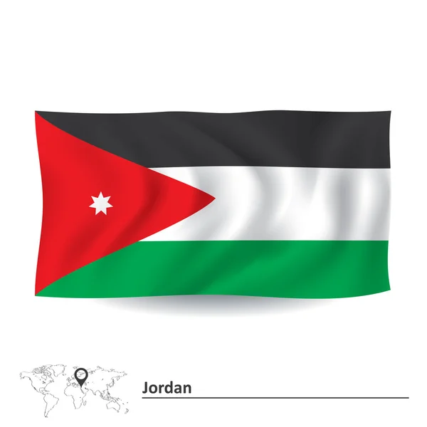 Vlag van Jordanië — Stockvector