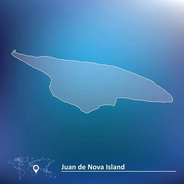 Mapa de Isla Juan de Nova — Archivo Imágenes Vectoriales