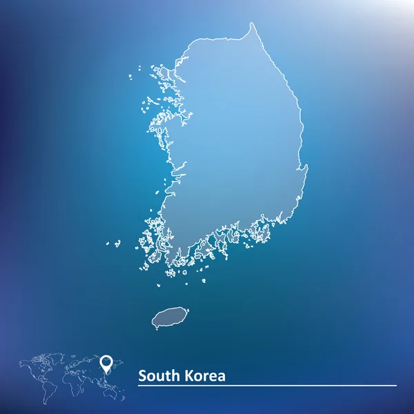 Map of South Korea — Stock Vector