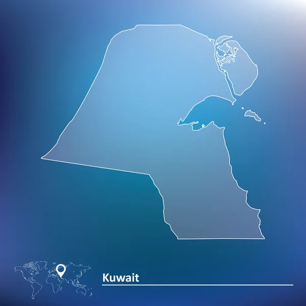 科威特的地图 — 图库矢量图片