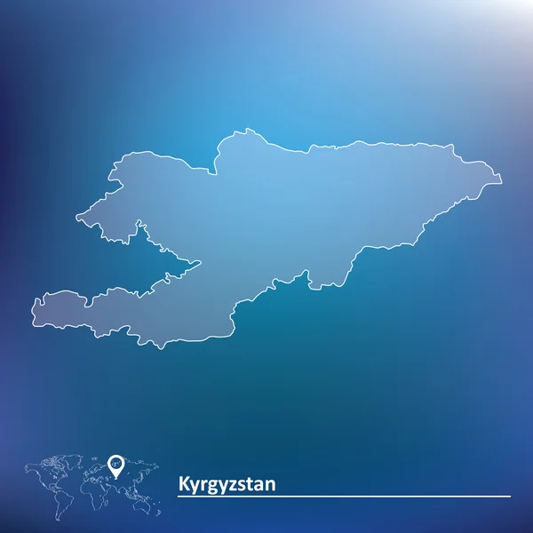 La mappa di kyrgyzstan — Vettoriale Stock