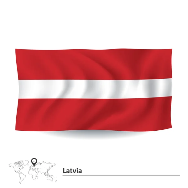 Drapeau de Lettonie — Image vectorielle