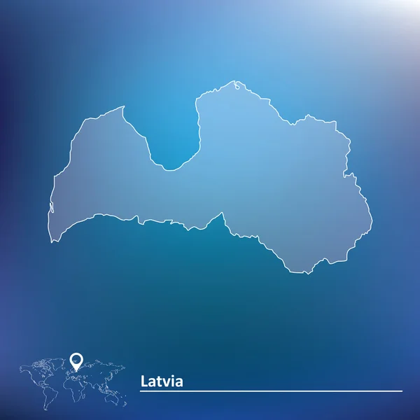 Karte von Lettland — Stockvektor