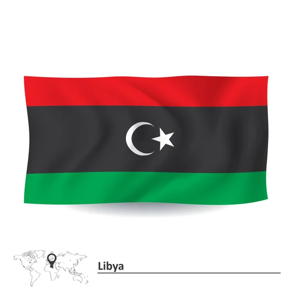 Libya bayrağı — Stok Vektör