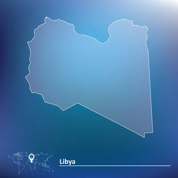 Kaart van Libië — Stockvector