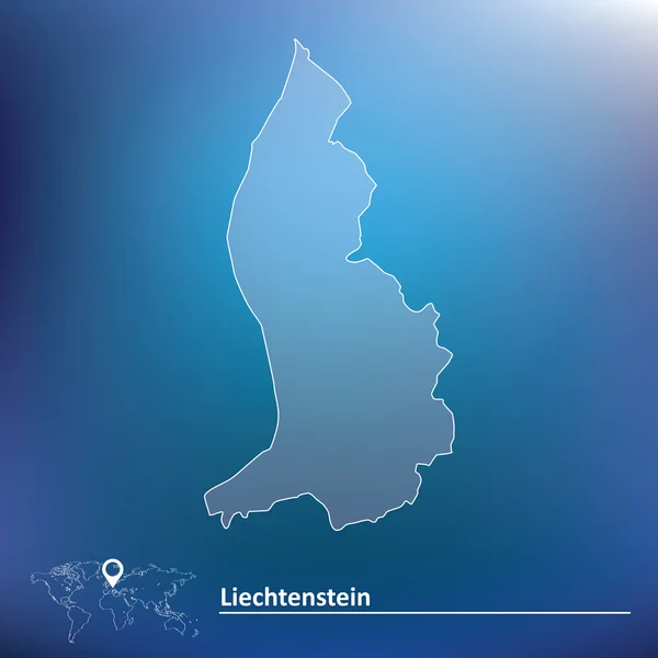 El mapa de Liechtenstein — Vector de stock