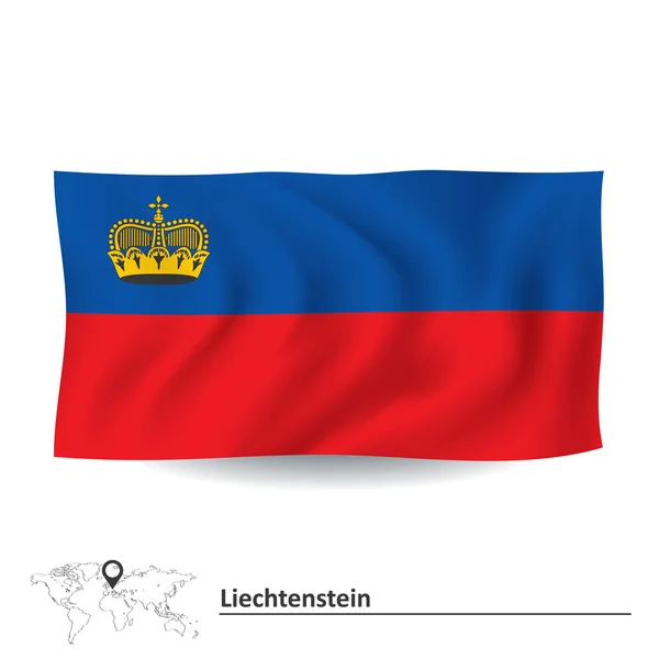 Drapeau du Liechtenstein — Image vectorielle