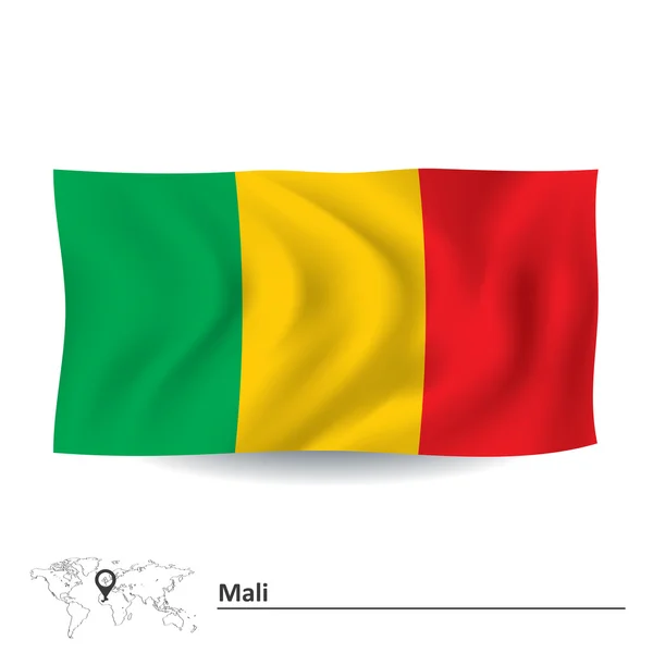 Bandera de mali — Vector de stock