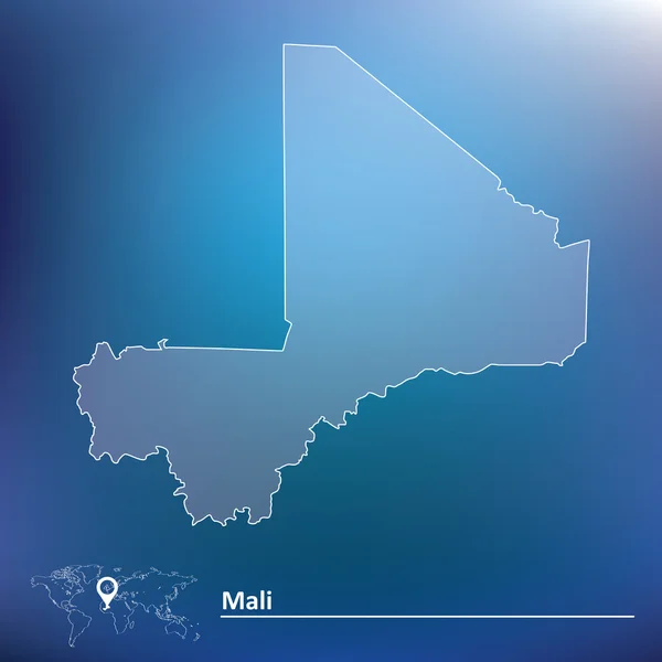 Mapa de mali — Vector de stock