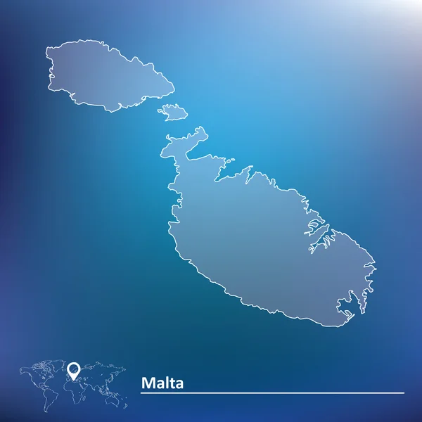 O mapa de Malta — Vetor de Stock