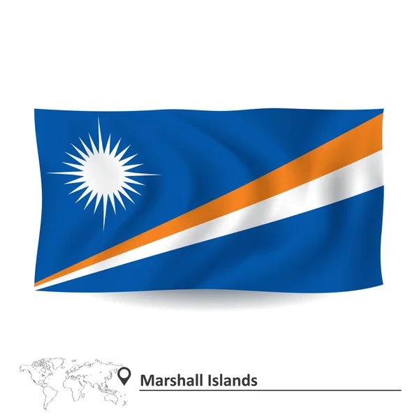 Bandera de Islas Marshall — Vector de stock