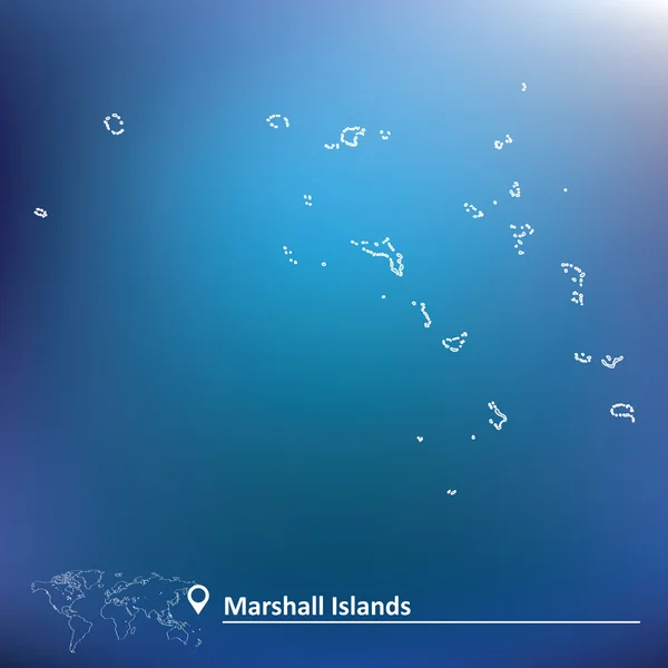 Mapa de Islas Marshall — Vector de stock