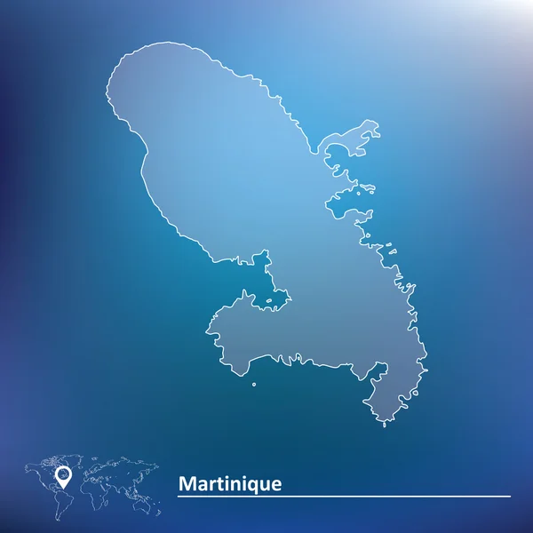 O mapa de Martinica — Vetor de Stock