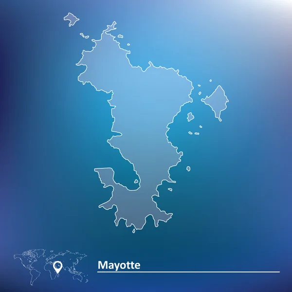 Mapa mayotte — Stockový vektor