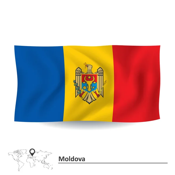 Bandera de Moldova — Vector de stock