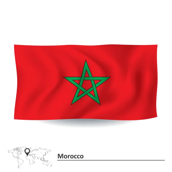 Flagga Marocko — Stock vektor