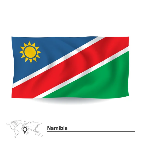 Drapeau de la namibie — Image vectorielle