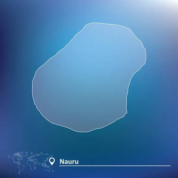 El mapa de Nauru — Vector de stock