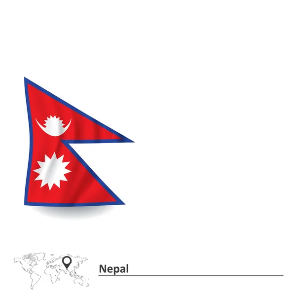 Vlag van nepal — Stockvector