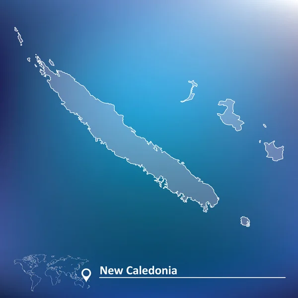 El mapa de Nueva Caledonia — Archivo Imágenes Vectoriales