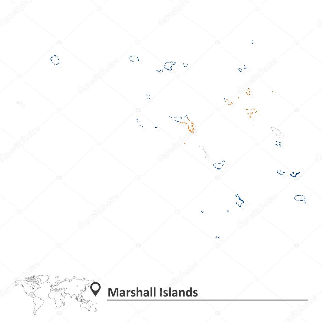国旗的马绍尔群岛地图图库矢量图©lajo_2 67559327
