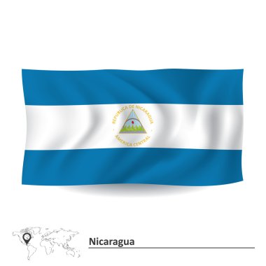 Flag of Nicaragua clipart