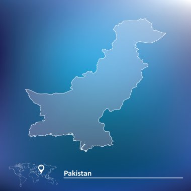 Map of Pakistan clipart