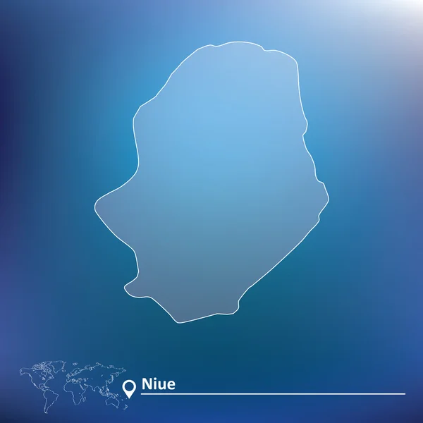 Kaart van Niue — Stockvector