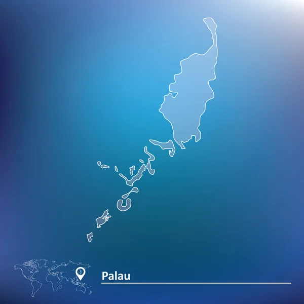 El mapa de Palau — Vector de stock