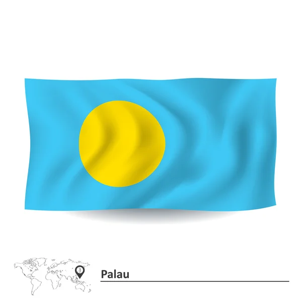 Vlag van palau — Stockvector