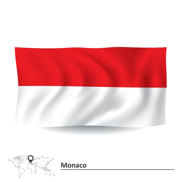 摩纳哥的国旗 — 图库矢量图片