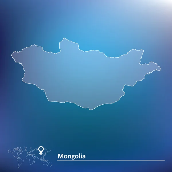 Mapa Mongolii — Wektor stockowy