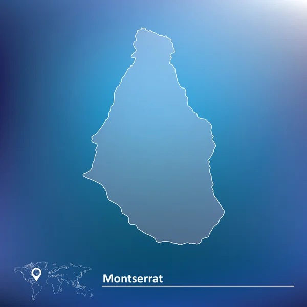 Карта Монсеррата — стоковый вектор