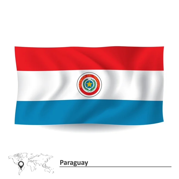 Bandera de paraguay — Vector de stock