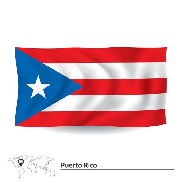 Térkép Puerto Rico — Stock Vector